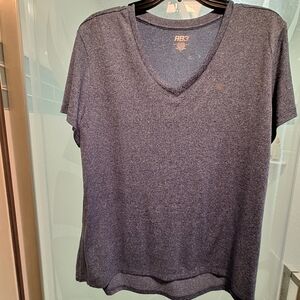 RBX Women’s V-Neck Short Sleeve Tee in Heather Navy